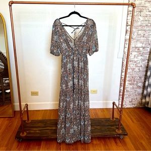 Floral chiffon maxi dress